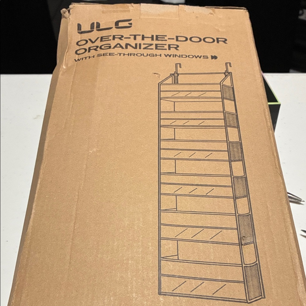 ULG Over-the-Door Organizer with Transparent Panels - Beige